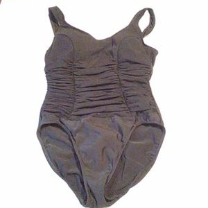 SHAPE FX Black Ruched  Swimsuit size 10